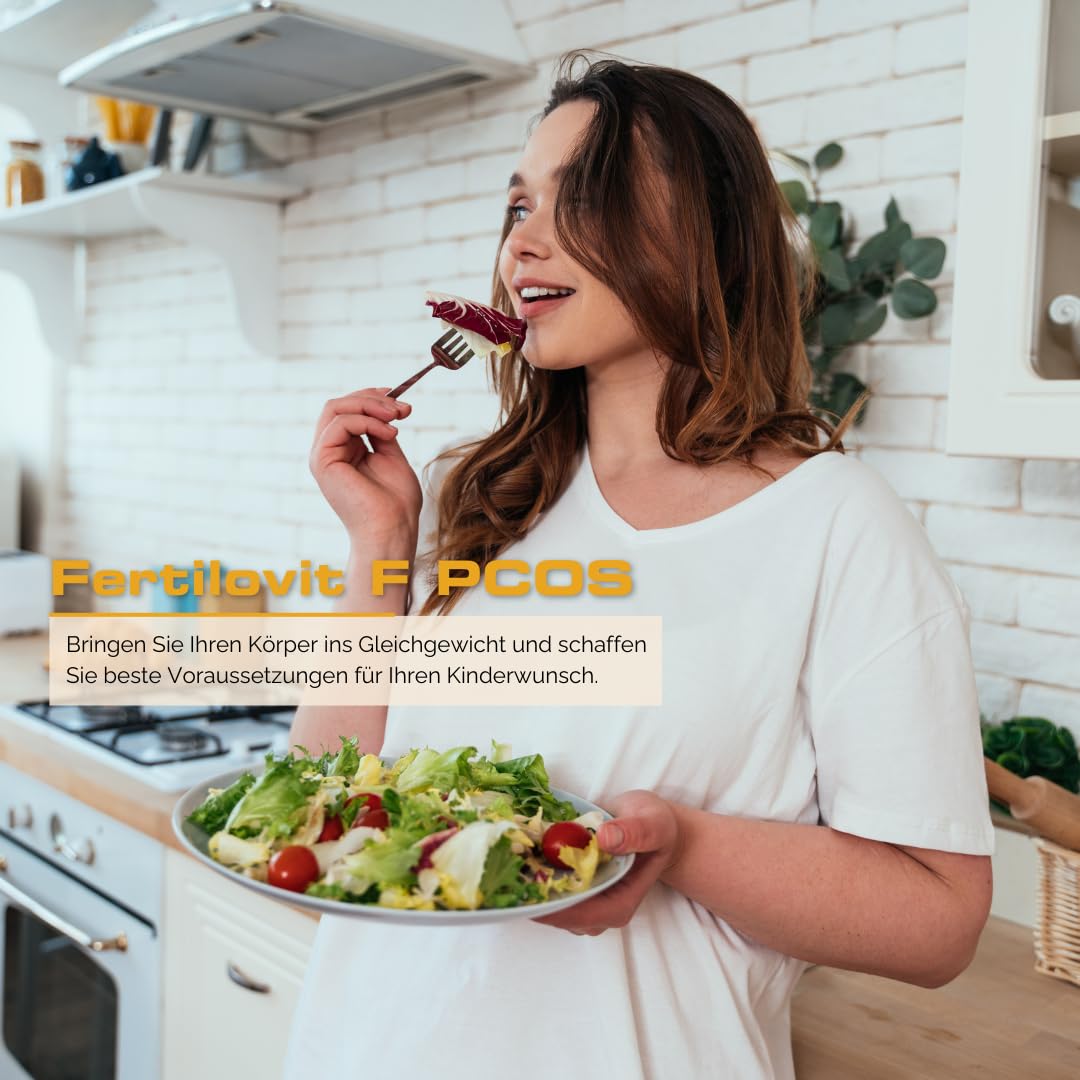 Fertilovit® PCOS Inositol Komplex für Frauen – Myo-Inositol & D-Chiro-Inositol + Folsäure 800 µg – Vitamine & Mineralstoffe für Zyklus & Babyplanung – 60 Kapseln + 30 Sachets
