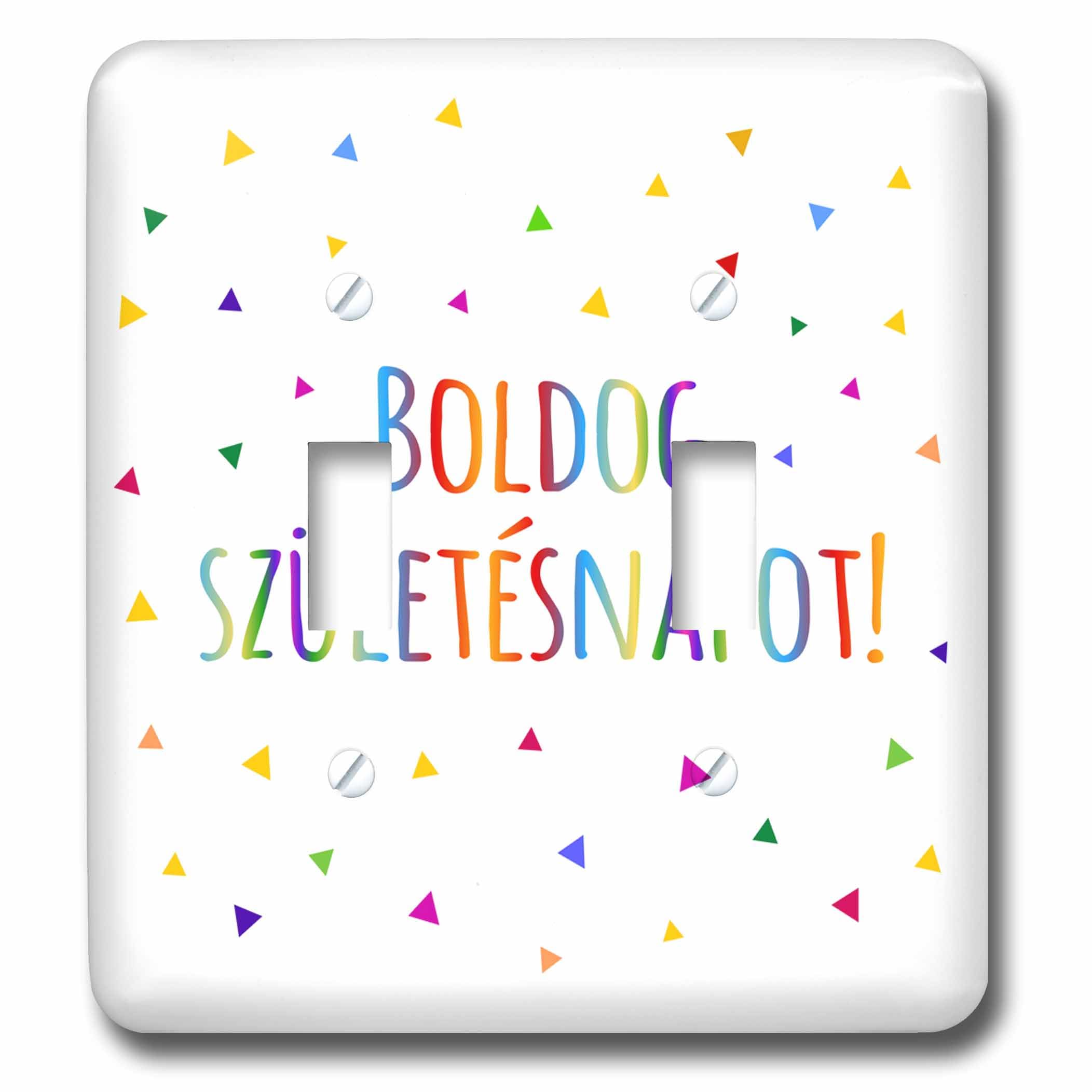 Happy Birthday en hongrois interrupteur multicolore déco pour fête anniversaire