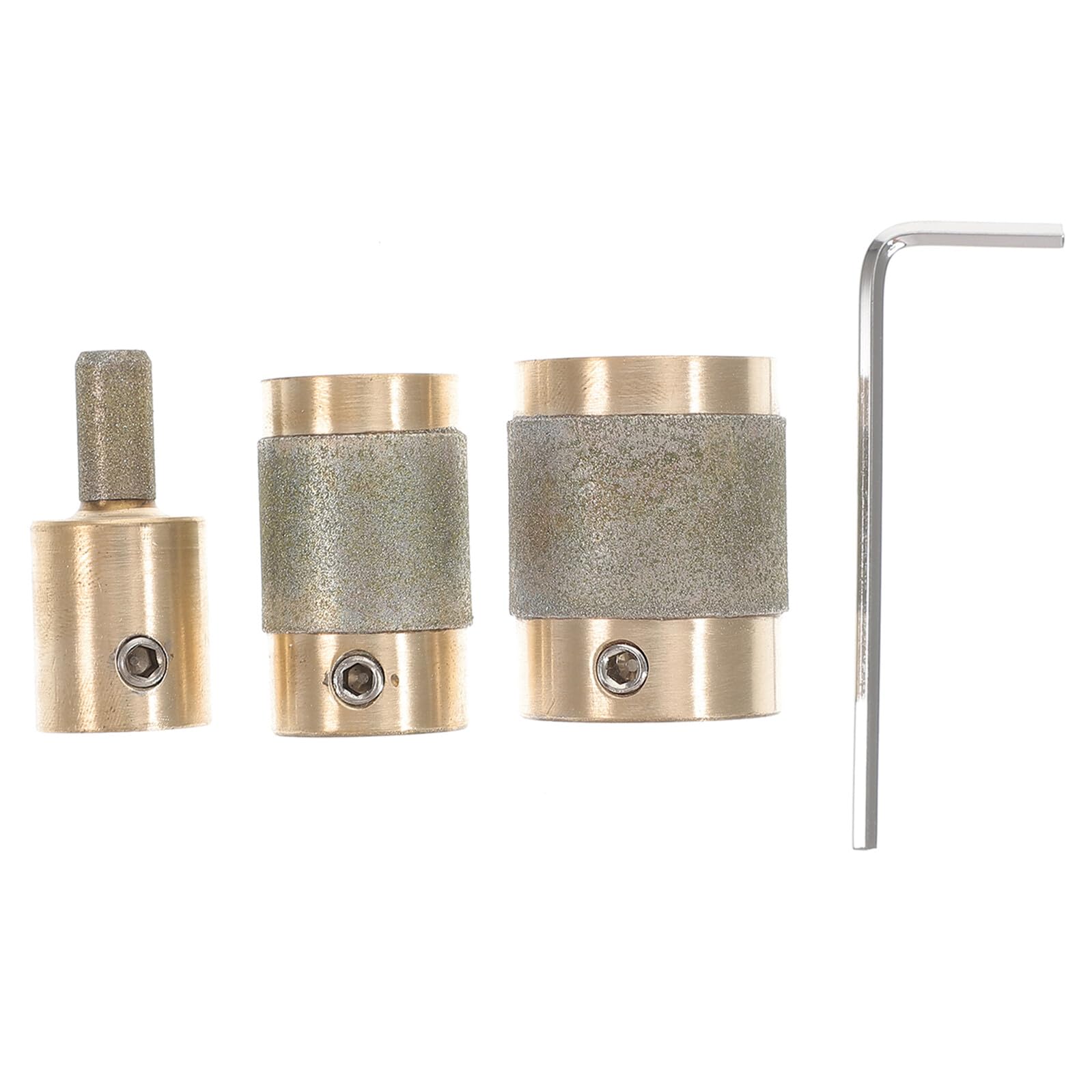 Brocas Para Vidrio y Muelas Abrasivas De Diamante, Kit 3 Piezas (1/4, 1 3/4), Núcleo De Cobre, Herramienta Para Pulir Vidrio y Vidrieras, Suministros Para Trabajos De Cristal, Uso Prolongado