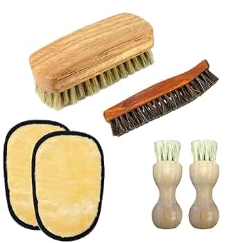 靴ブラシセット　【60パー商品】 Amazon | [FOOTSTEPS] 靴磨き ブラシ セット 馬毛ブラシ 豚毛