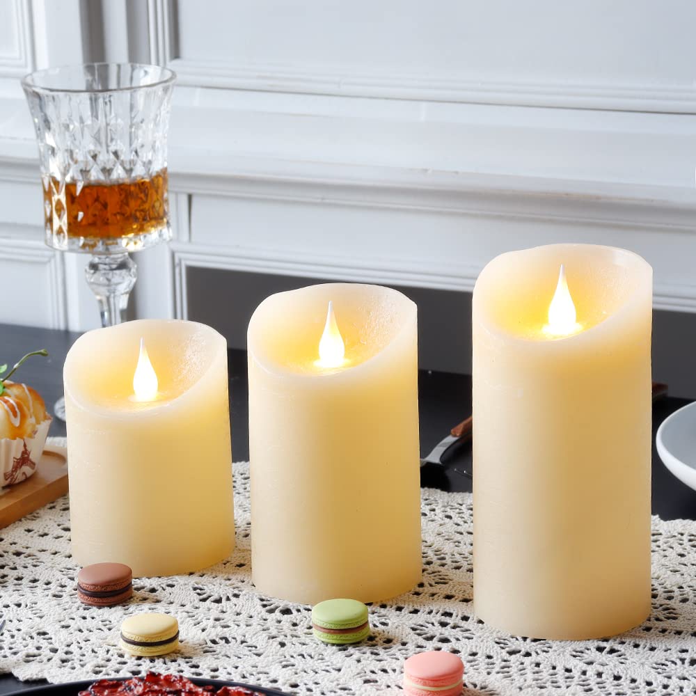 Set 3 LED kaarsjes wit met afstandsbediening & timer - Friese Producten