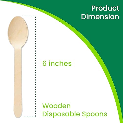 Vista 11 de Perfect Stix Spoon 158-250 cucharas desechables de madera, longitud 6 pulgadas, color verde (Paquete de 250 unidades)