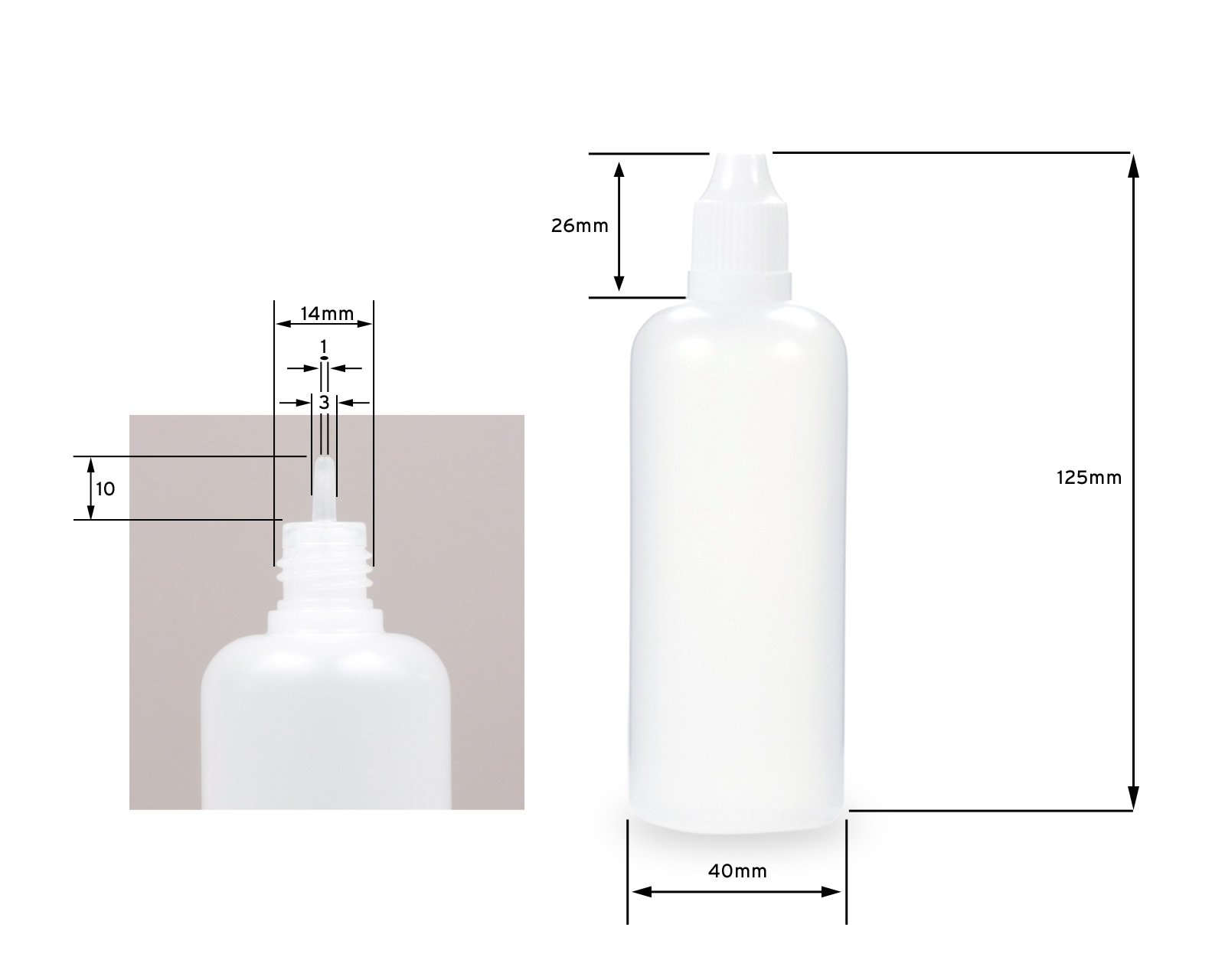 Tropfflaschen 100 ml aus LDPE mit Tropfverschluss weiß , mit Etiketten | Für Tinten, Öle, Aromen und Kosmetik, geeignet zum sauberen Umfüllen und kontrollierten Portionieren