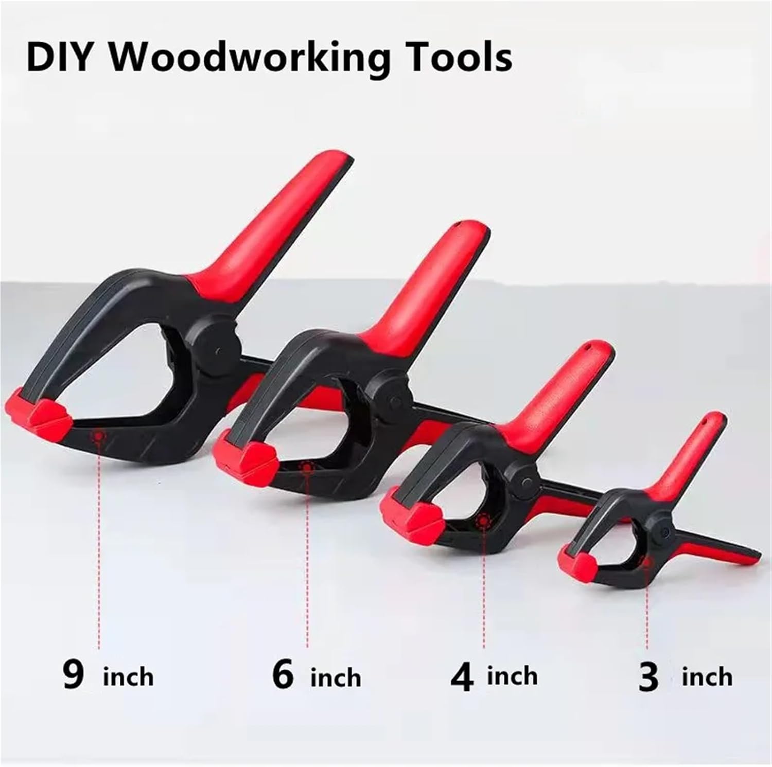 3/4/6/9Inch Heavy Duty Woodworking Plastic Spring Clamp DIY Woodworking Tools Extra Large Plastic Nylon Clamps For Spring Clip(9Inch 1Pcs)