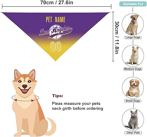 Miniatura 120 de Bandana personalizada para perro de baloncesto para perro, bufanda para mascotas, color del equipo con nombre y número de nombre, regalos
