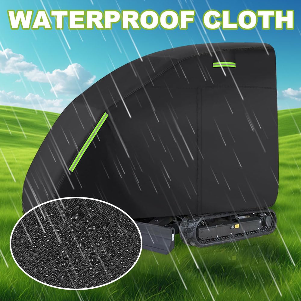 Blueshyhall Cubierta Miniexcavadora 800-1600 KG, Lona Protectora Exterior de Poliéster 420D con Revestimiento PU Impermeable y Anti-UV, Funda con Cremallera y Bandas Reflectoras