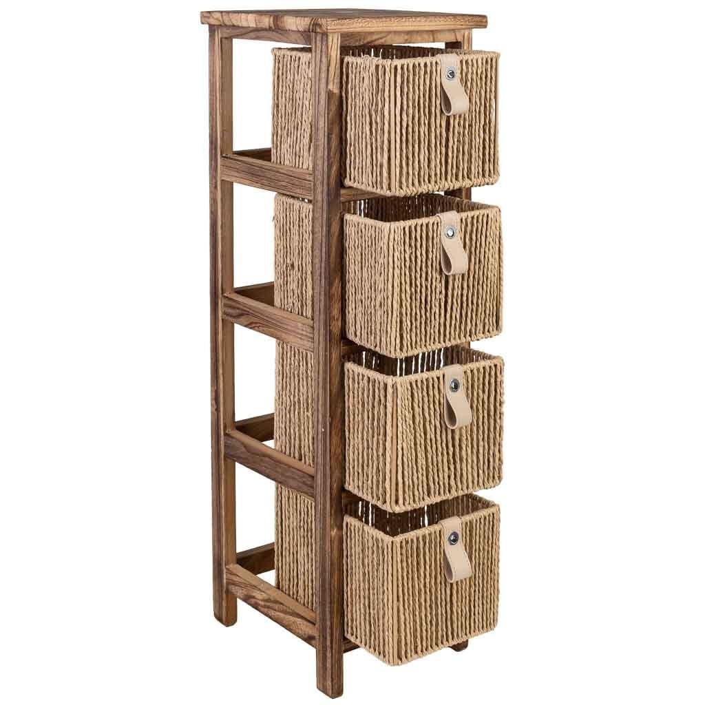 WANDERLUST DECO Cajonera de Madera marrón 22x26x78h cm