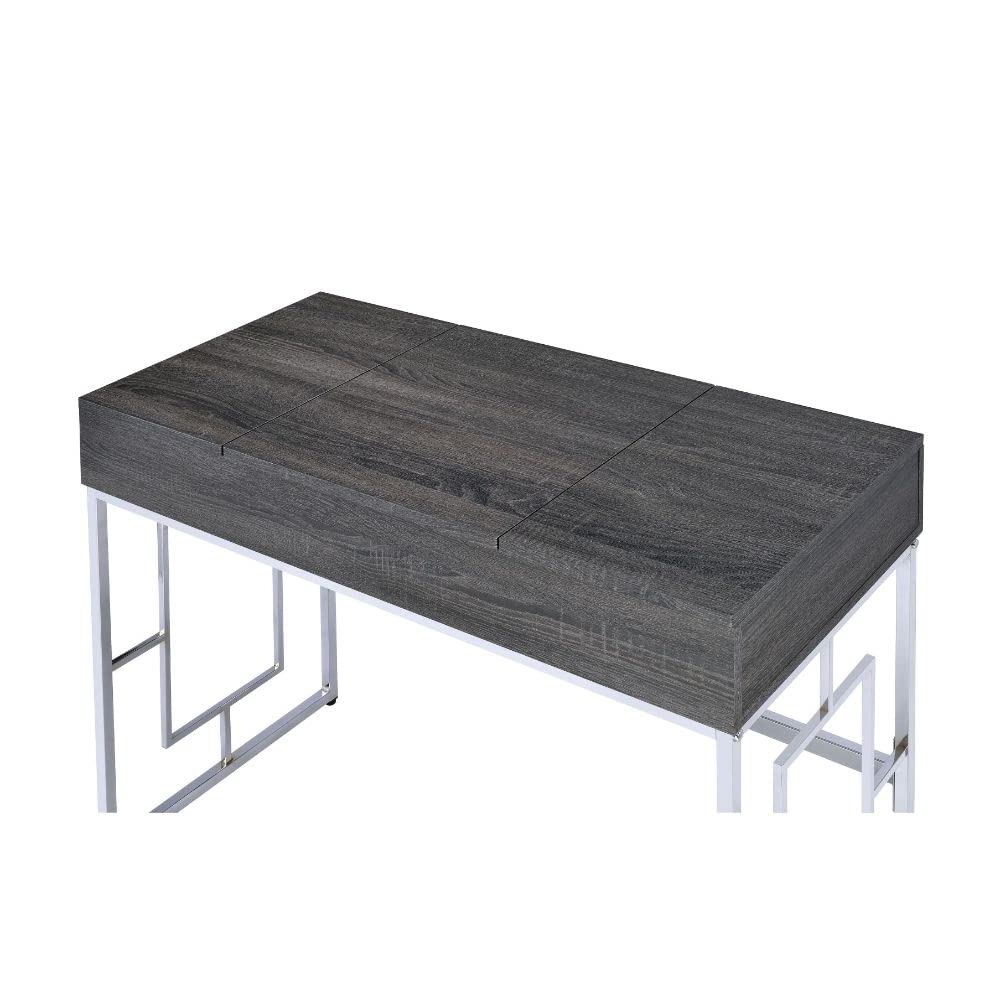 Riverbay Furniture Metal Vanity Set in Linen