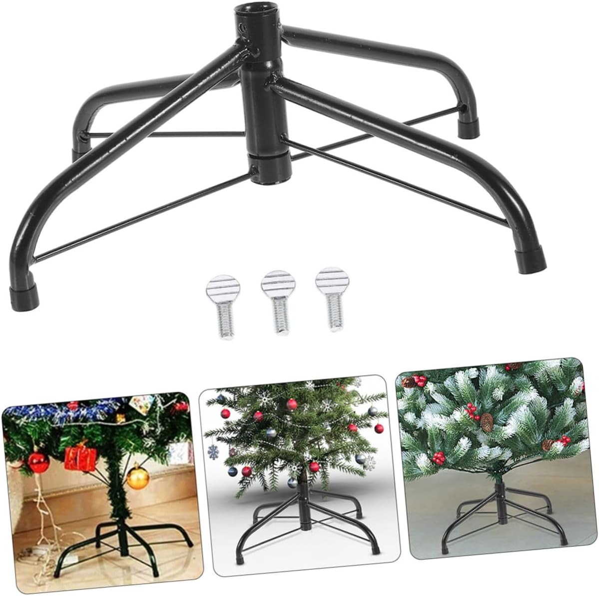2pcs Christmas Tree Stand Bracket for Easy Installation Stable Support for Artificial Xmas Trees
