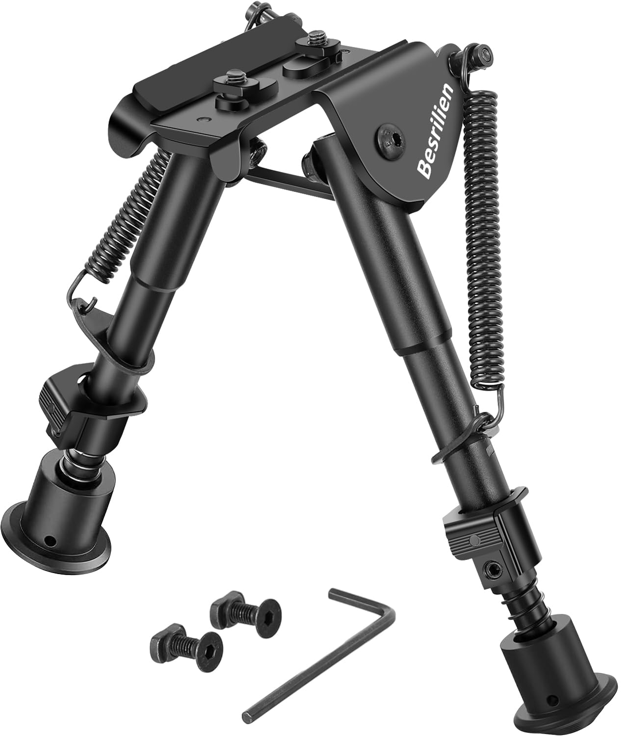 Besrilien Light Weight Bipod 6-9 Inches Compatible with Mlok (0.54 lbs) Bipod for Rifle for Hunting and Shooting, Black
