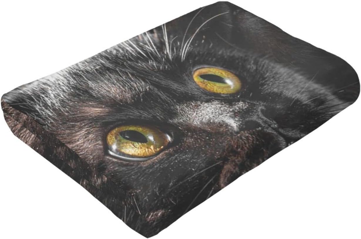 Black Cat Throw Blanket Soft Cozy Plush Warm Fleece Blanket for Sofa Couch Bed 60"X50" - Image 9