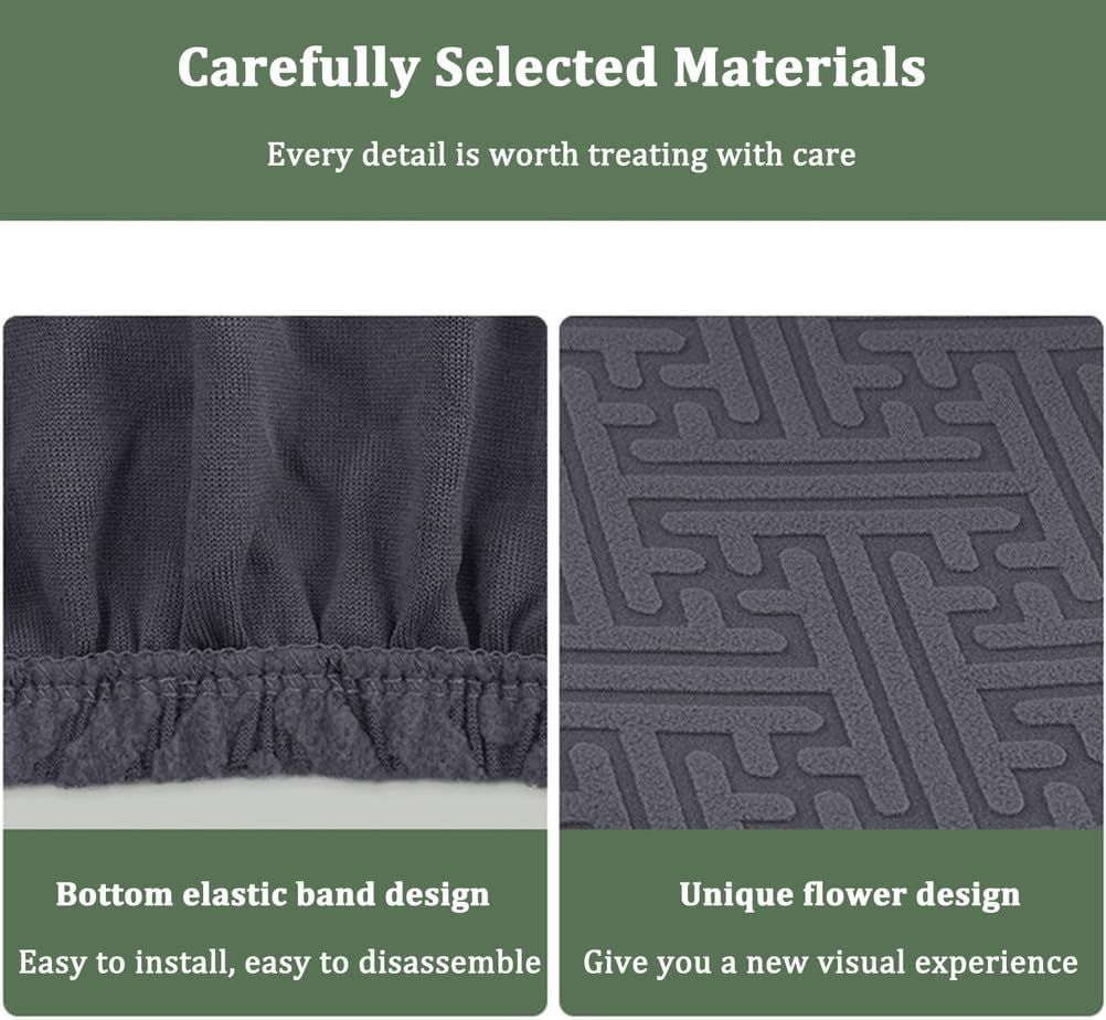 Dining Chairs Covers, Stretch Kitchen Chair Cover, Soft Washable Parsons Chair Slipcovers Protective, for Home,Restaurant,Banquet,Black,4PCS