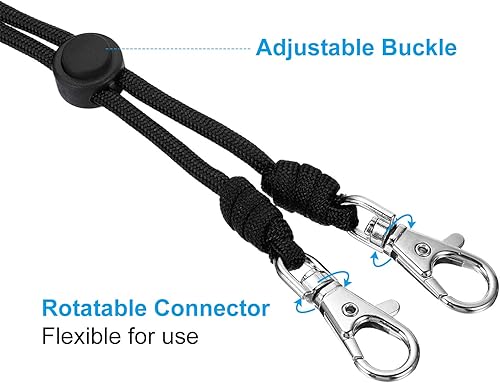 Miniatura 5 de PATIKIL Cordón para el cuello con gancho, cordones para insignias, correa larga ajustable, soporte para tarjetas de identificación, llaveros para