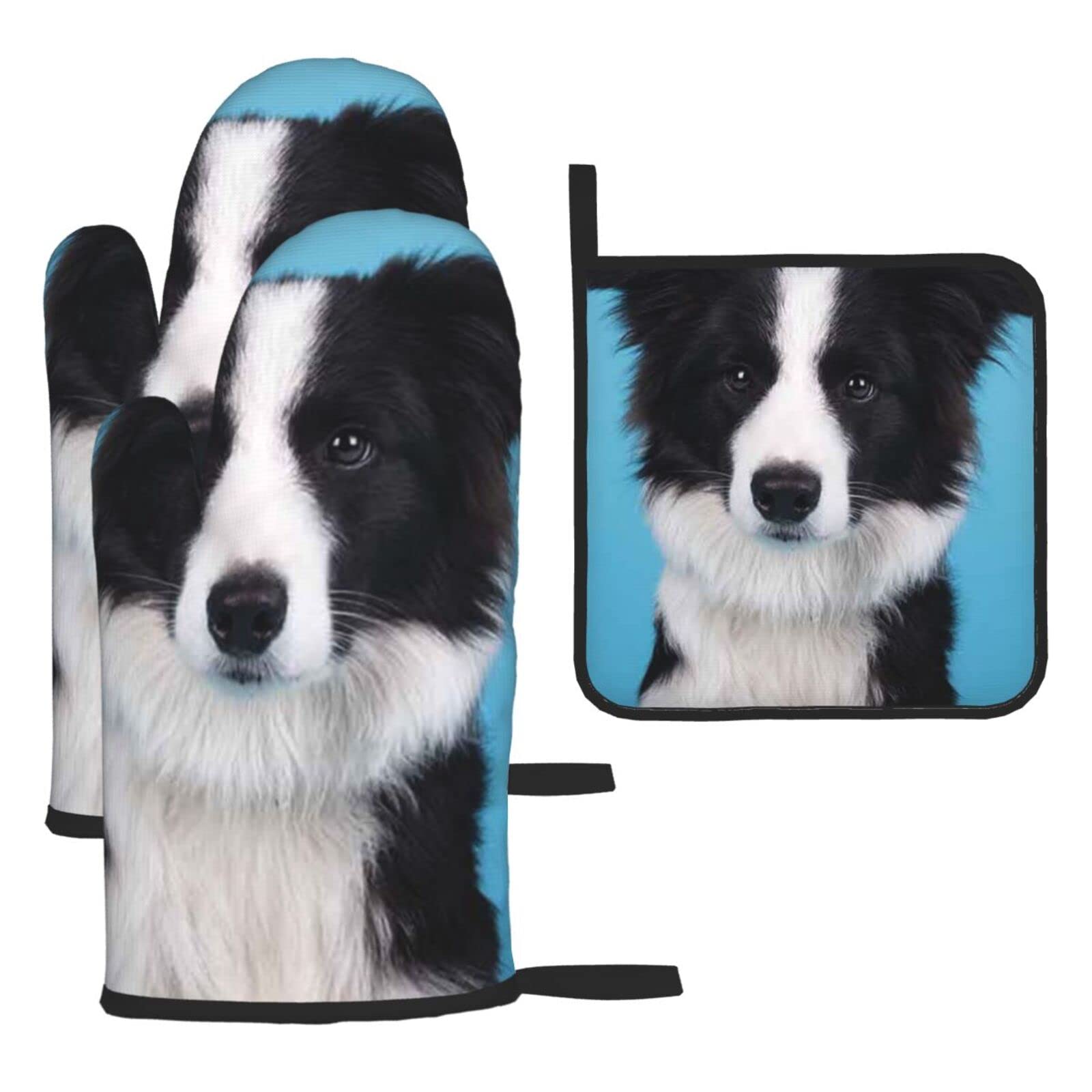 Gants de cuisine résistants à 500 degrés et maniques Border Collie