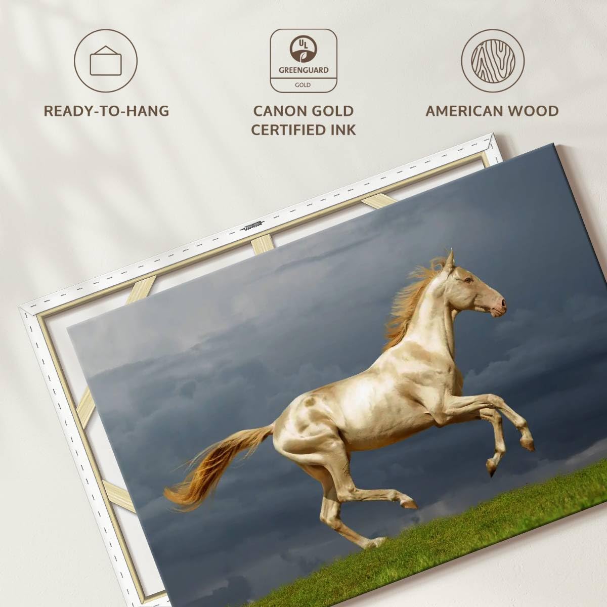 Amazon.com: ElephantStock - Gorgeous Akhal Teke Horse Wall Art