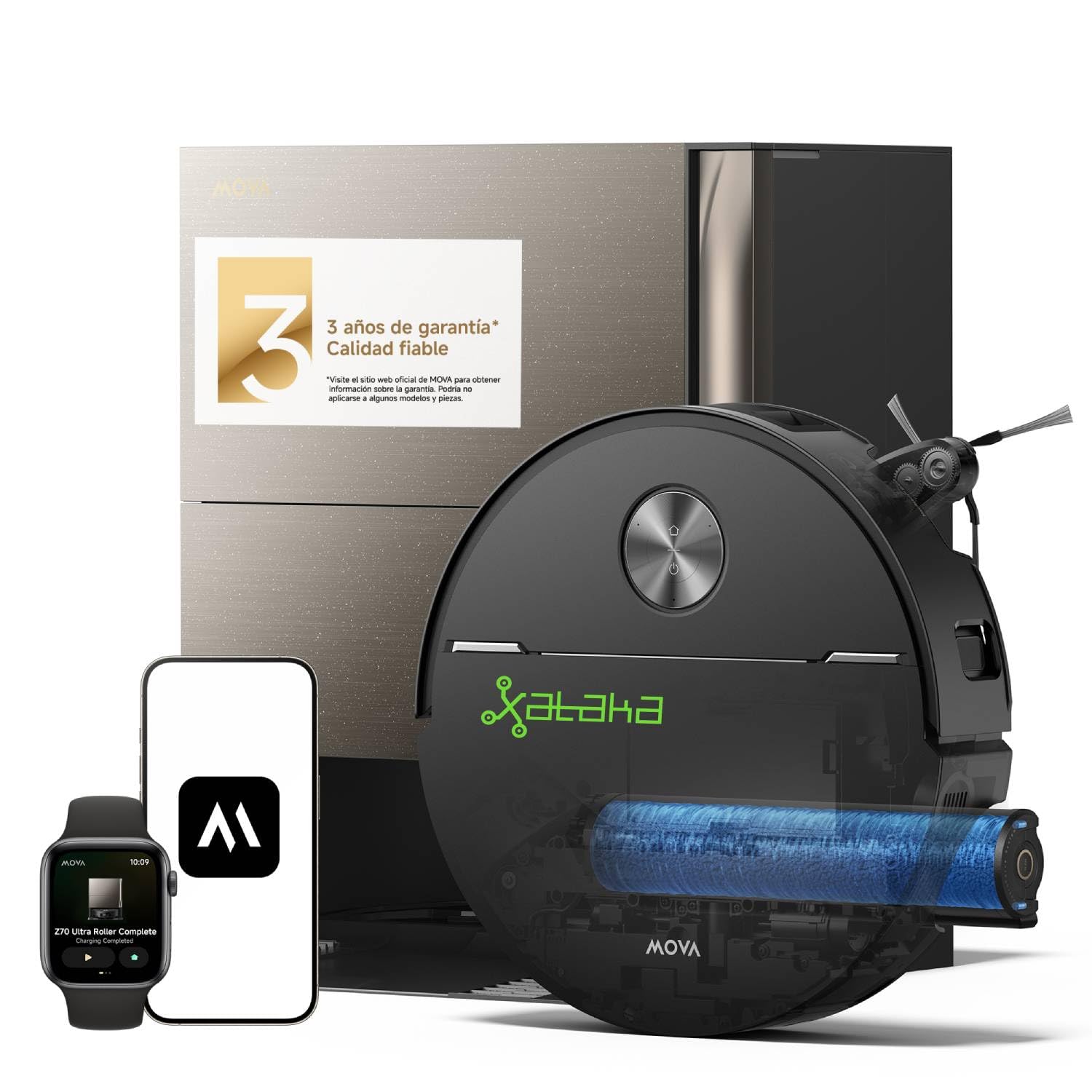 MOVA Z70 Ultra Roller Complete, Robot Aspirador, Negro