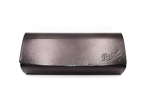 persol ブラックサングラス レザーケース付き persol ブラックサングラス レザーケース付き