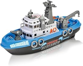 ArtCreativity Aquatic Research Vessel, Battery-Operated Toy Ship for Kids, Floats in Water, Floating Bathtub and Pool Toy ...