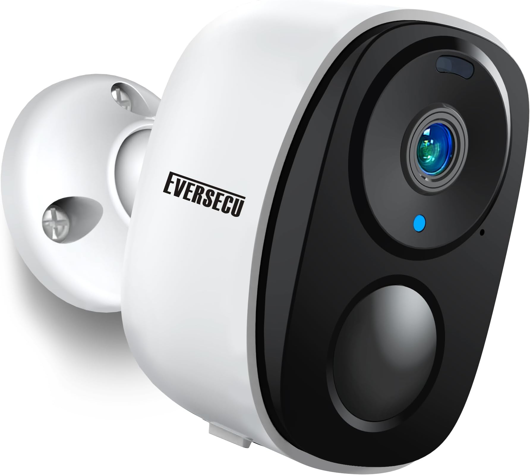 EVERSECU 2K 3MP Outdoor Wireless Security Camera Support Pairing Via Bluetooth, Rechargeable Battery-Powered WiFi Home CCTV Bullet Camera, Spotlight, PIR Motion Detection, 2-Way Audio, Night Vision