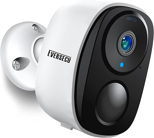 EVERSECU Cámara de seguridad inalámbrica para exteriores de 2K 3MP compatible con emparejamiento a través de Bluetooth, cámara CCTV CCTV inalámbrica
