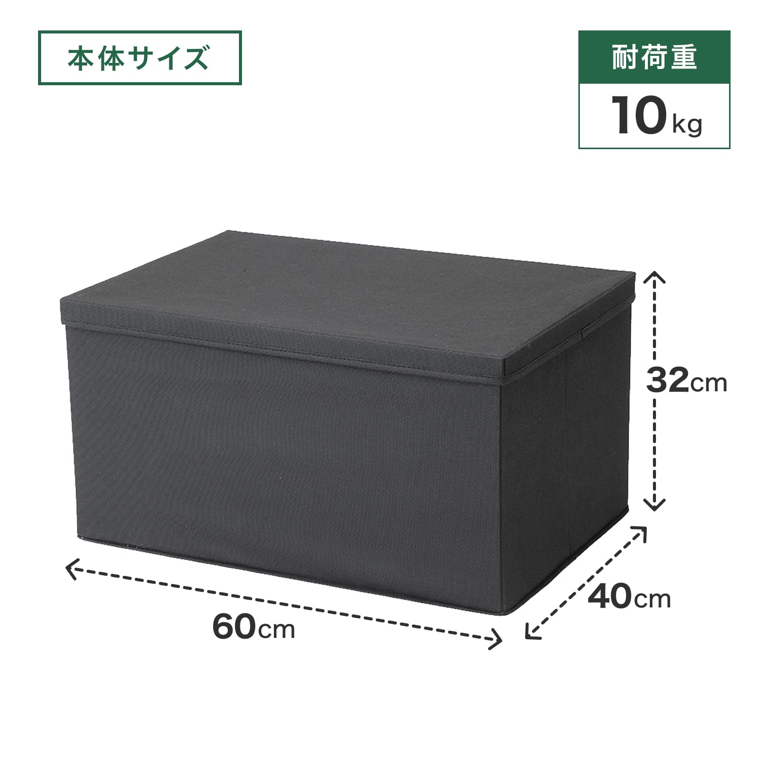Amazon.co.jp: カインズ(CAINZ) フタ付きケース shuhaco ブラック 幅