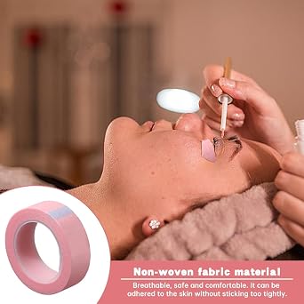6 Rolls Eyelash Extension Tape, 9m Each Roll Breathable Micropore Fabric Lash Tape, Easy to Tear Eyelash Isolation Tape for Makeup and Lash Extensions