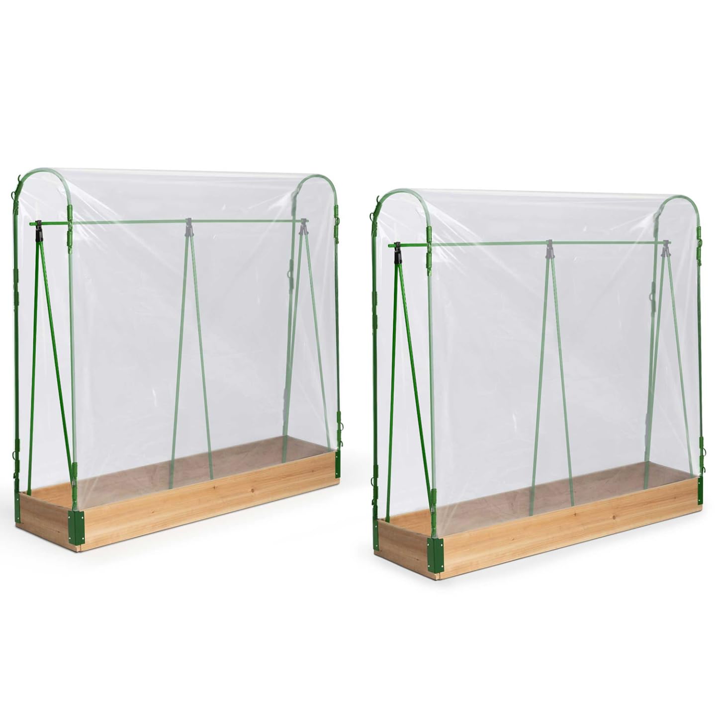 IDMarket - Duo serres à tomates modulables spéciales Croissance kit Complet bâche + Support