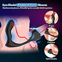 Vista 2 de Blended Climax Masajeador de próstata Vibrador para el pene Masculino Adulto Juguetes Sexuales para Hombres, Control Remoto Vibrador Consolador Anal