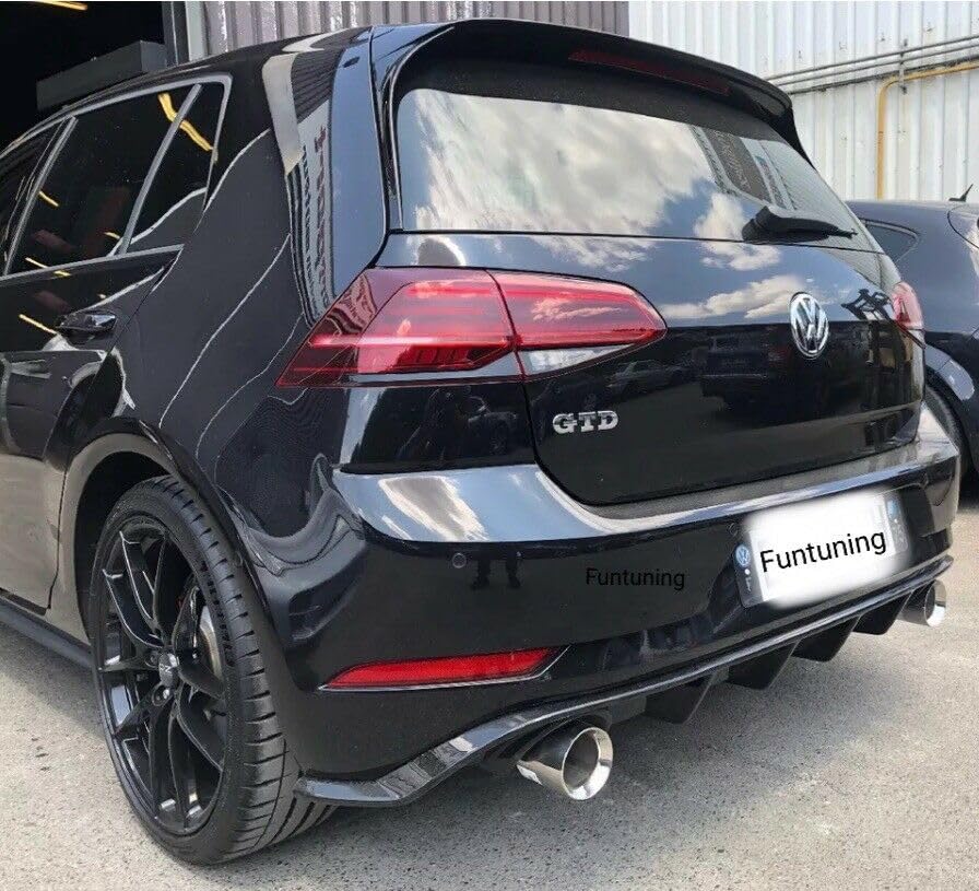 Maxton Design Heckdiffusor GTI Look für VW Golf 7 Facelift (2017-2020) Hochglanz schwarz
