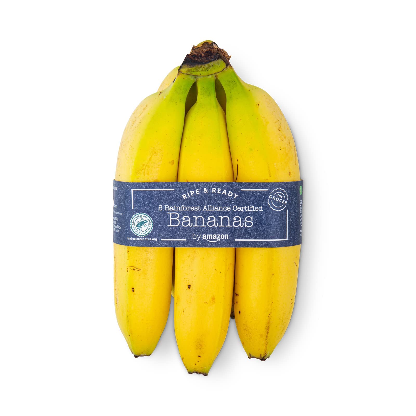 by Amazon Ripe & Ready Bananas, Pack of 5, Medium