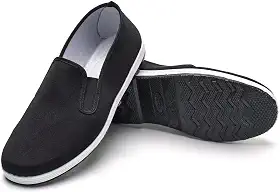 Sapatos de Tai Chi, Sapatos de Kung Fu de Lona Tradicional Chinesa, Sapatos de Artes Marciais de Pequim, Sola de Borracha Preta Unissex