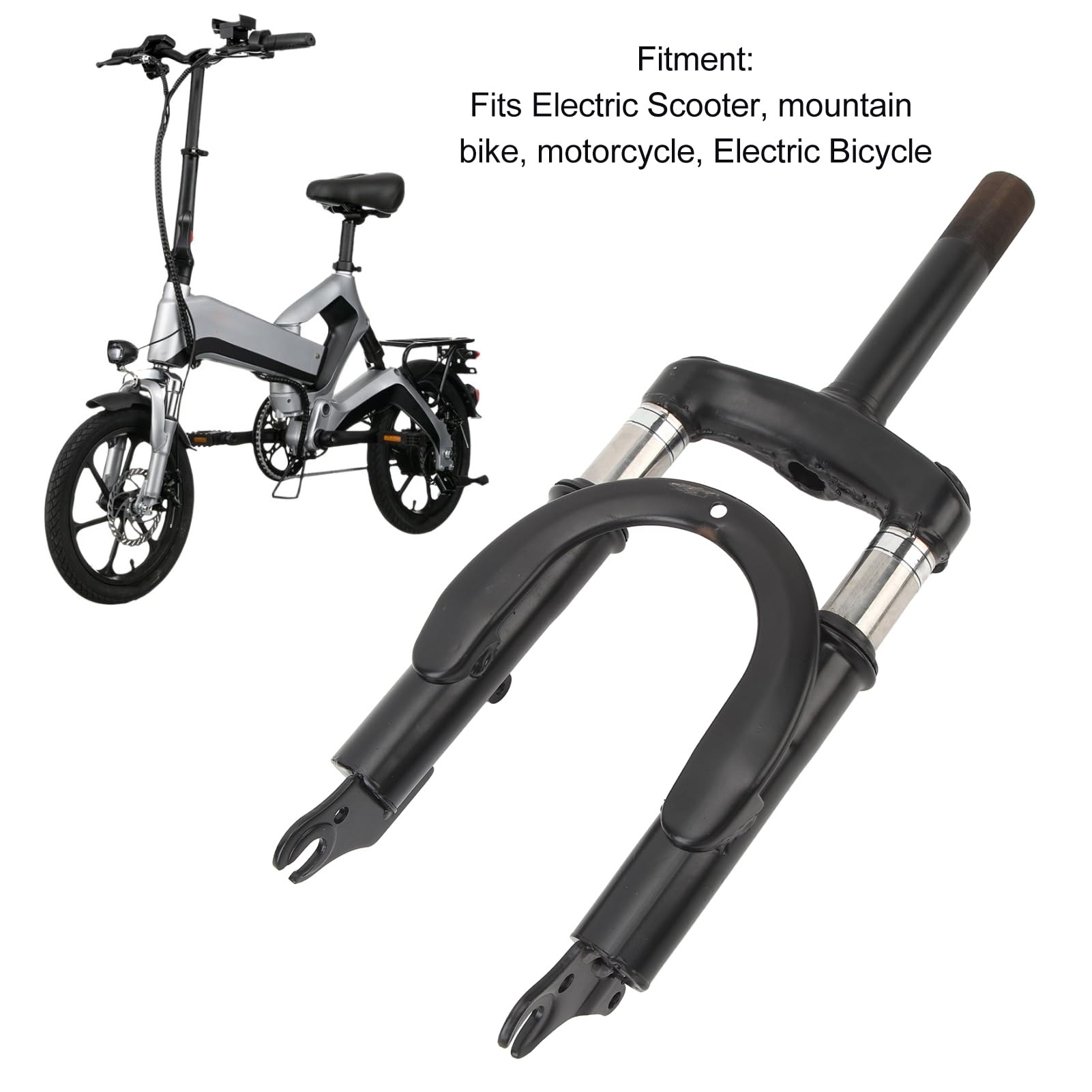 Antiba de Choque Hidráulico Delantero, Horquillas de Suspensión de Aleación de Aluminio para Scooter Eléctrico, Motocicleta, Bicicleta Eléctrica con Ruedas de 12 Pulgadas