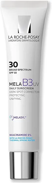 La Roche-Posay Mela B3 UV Daily Sunscreen, Face Moisturizer With SPF 30 + Anti-Aging Melasyl + 5% Niacinamide, Helps Correct & Protect From Sun Damage, Face Sunscreen With No White Cast, 40ML