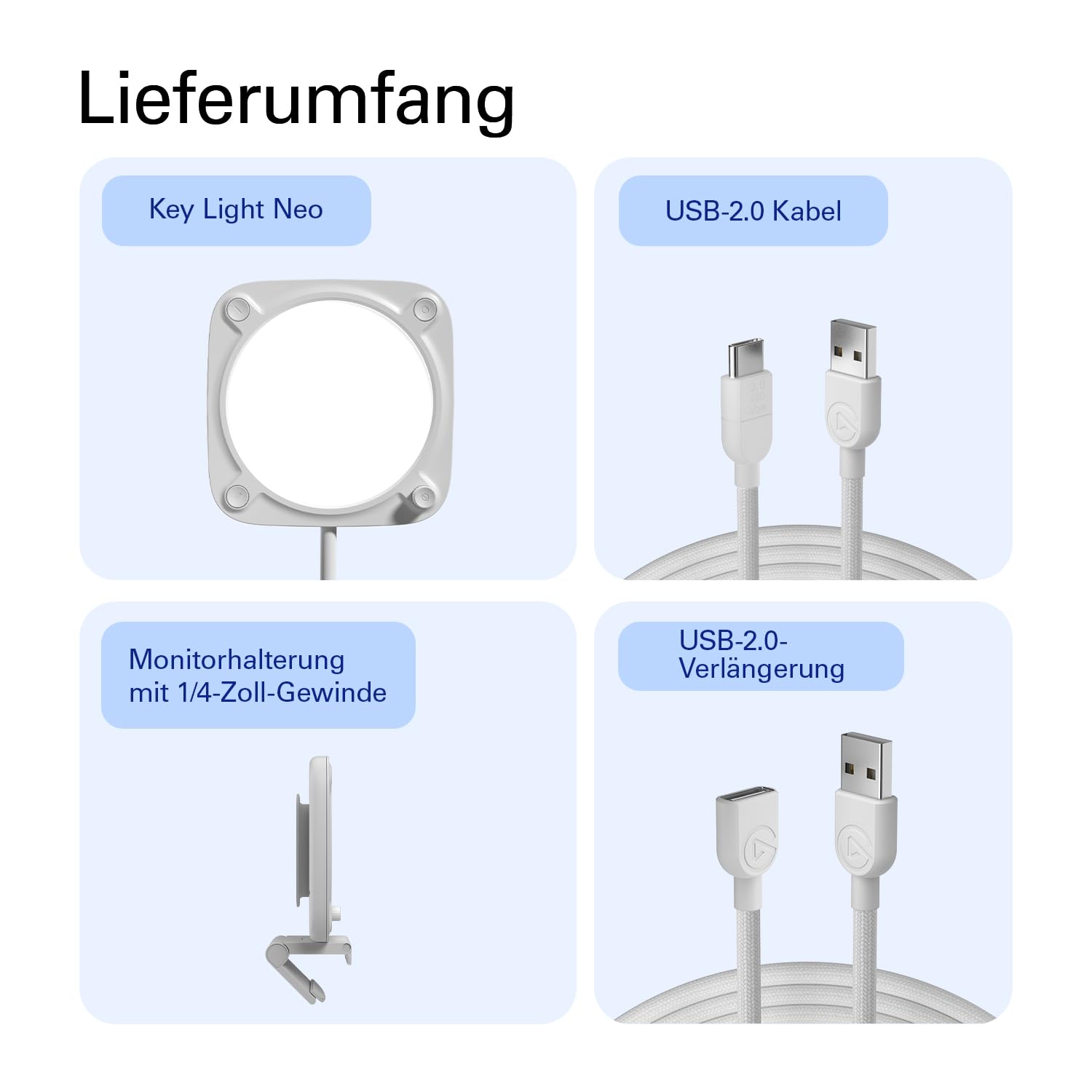 Elgato Key Light Neo mit Monitorhalterung, Studioleuchte