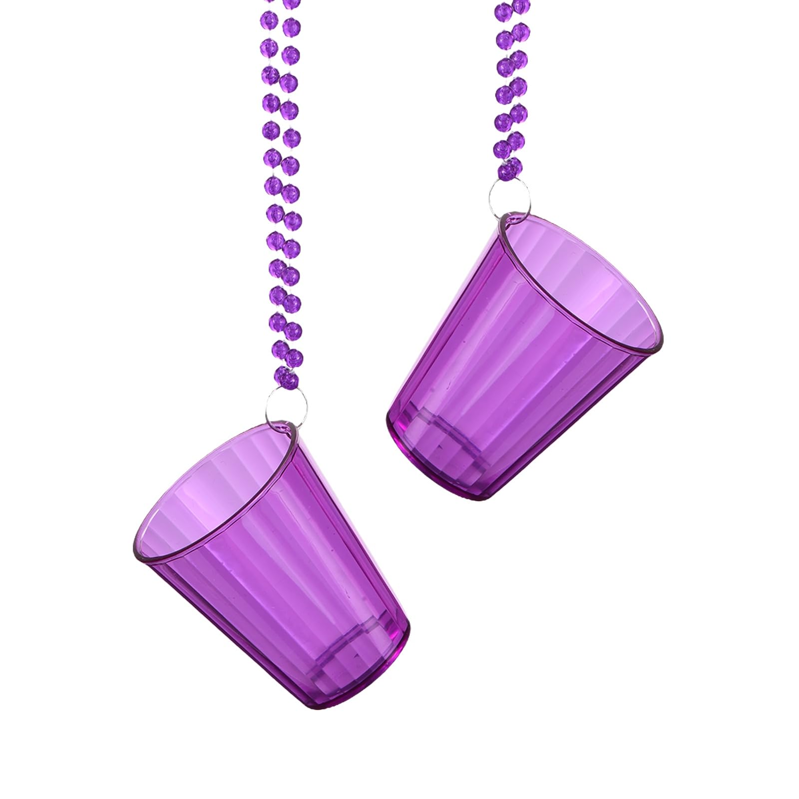 sourcing map 2 Pcs 2 oz Shot Glass Necklaces for Party Accessories,Purple