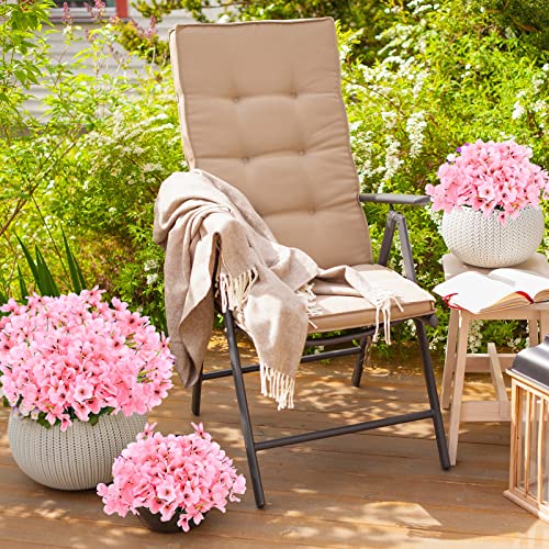 Jutom 24 Pcs Bundles Artificial Flowers Hydrangea Silky Flowers Uv Resistant Fake Flowers For Decoration Indoor Outdoor Artificial Plants Uv Resistant Floral Greenery Shrubs Plants For Garden (Pink) #TOP5