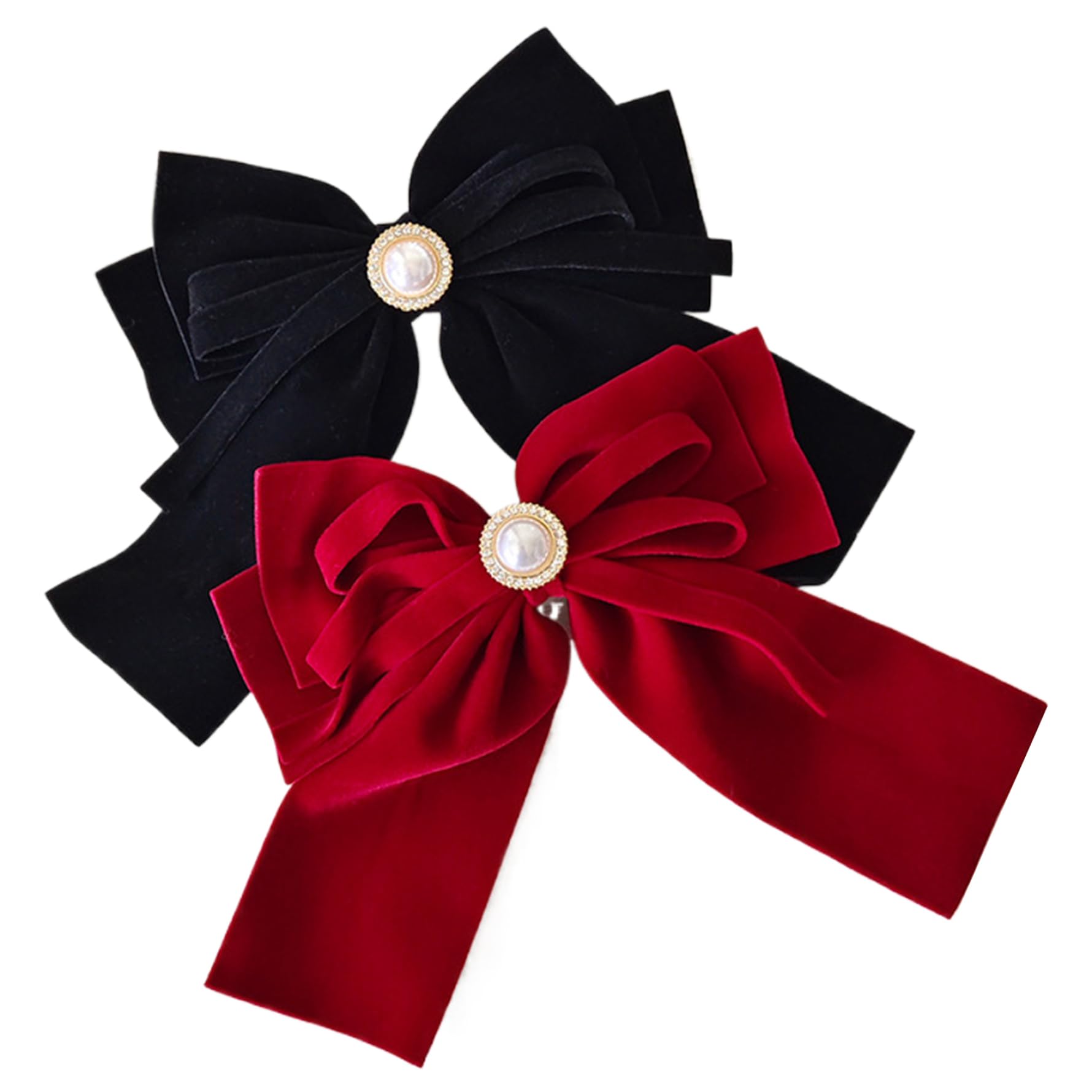 Amazon.com : Hair Ribbon,Hair Bow Clips, Velvet Hair Bows for 