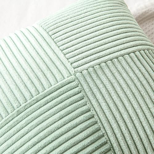Image of MIULEE Mint Decorative Throw Pillow Covers for Couch 18x18 Inch