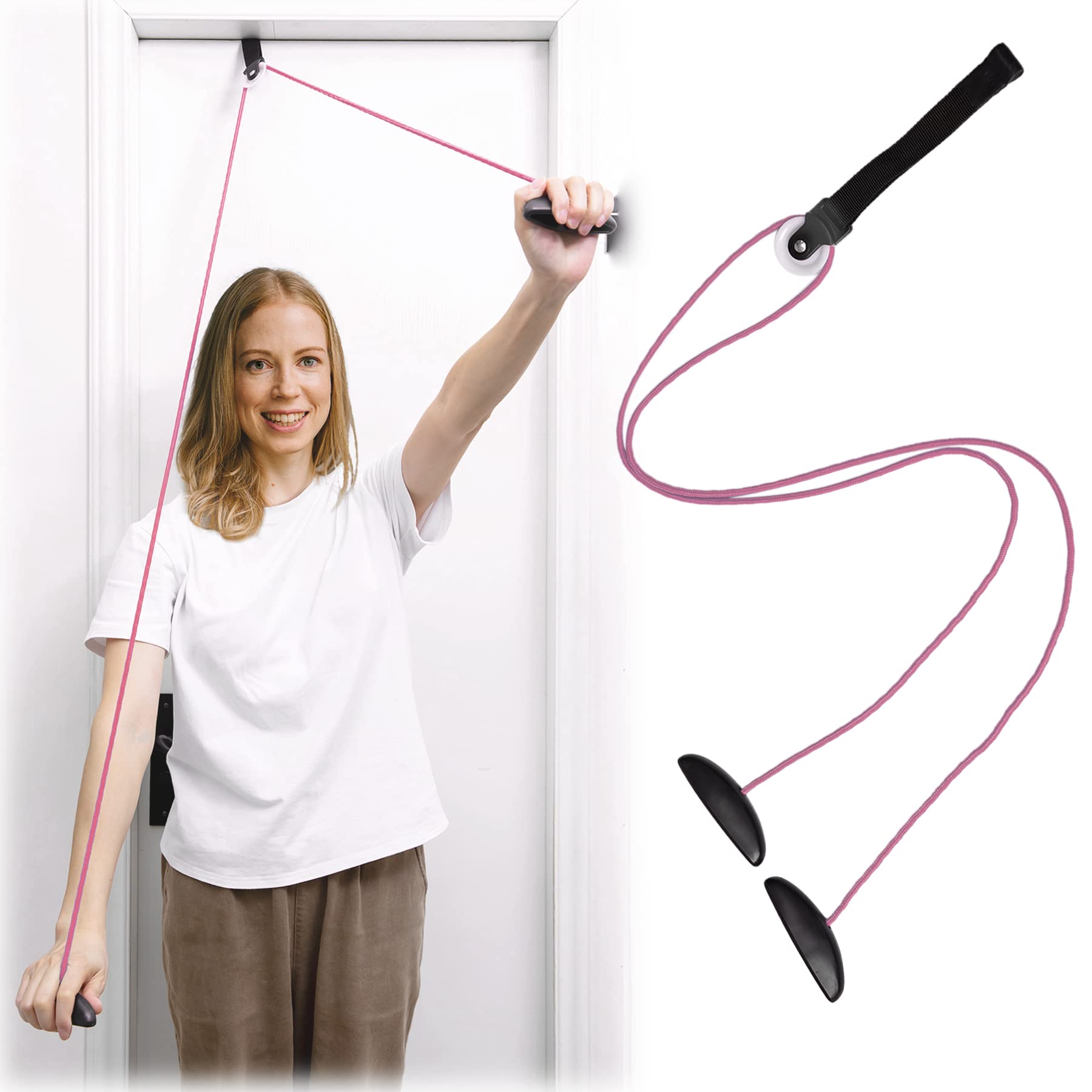 Shoulder Pulley Over The Door Physical Therapy System, Exercise Pulley, Alleviate Shoulder Pain and Facilitate Recovery from Surgery, FSA/HSA Eligible