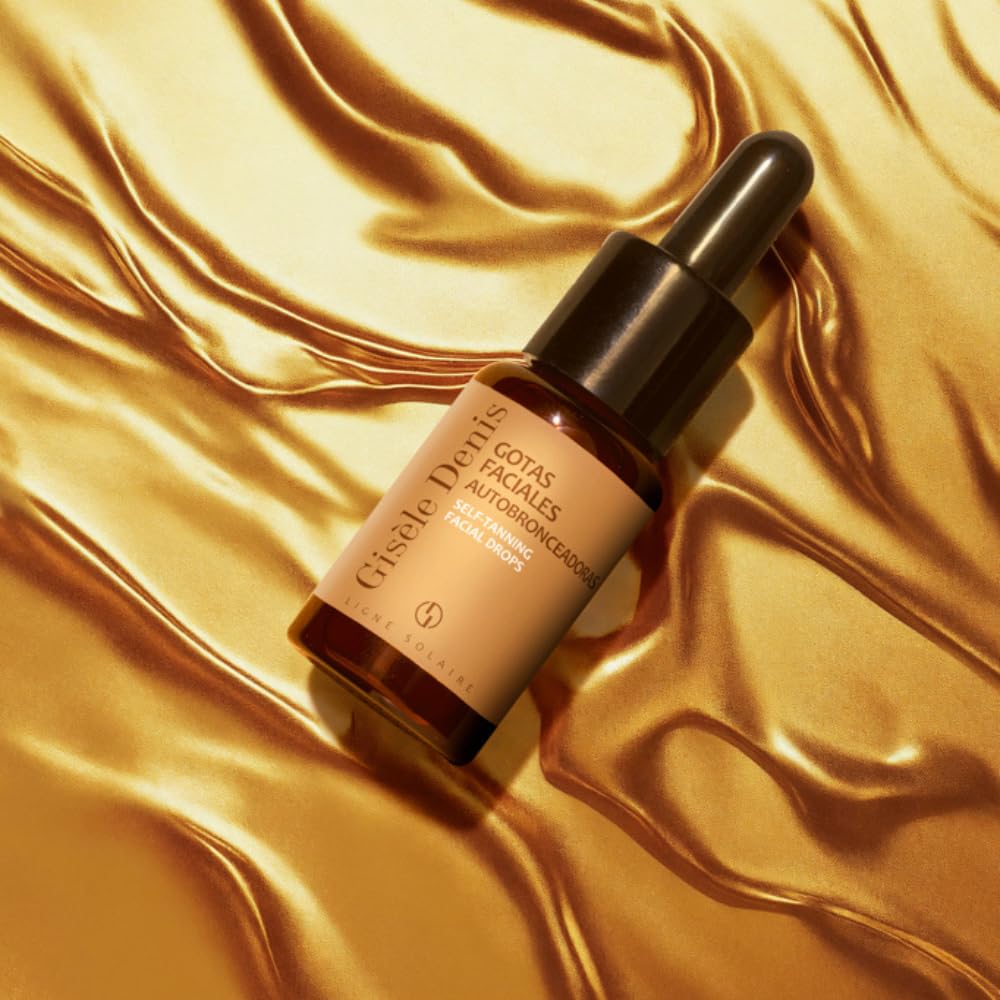 GISÈLE DENIS - Gotas Faciales Autobronceadoras 15 ml, Bronceado Gradual, Hidratante, Autobronceador Facial, con DHA, Eritrulosa y Ácido Hialurónico, Agradable Fragancia, Fórmula Vegana