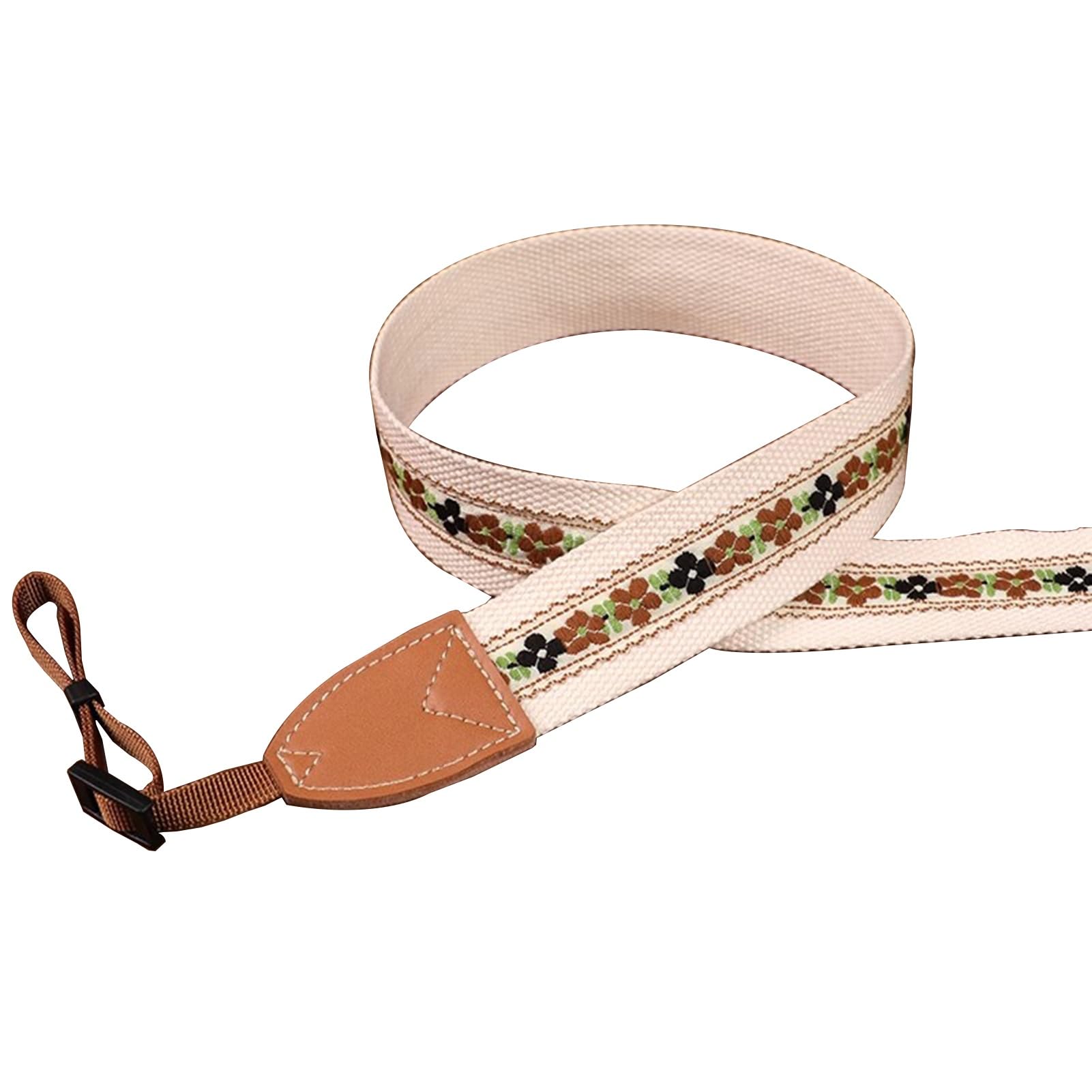Flyiodfcxv Style1 Camera Strap, Retro Embroidery Process, Camera Neck Strap With Full-Grain Leather, For Photographers