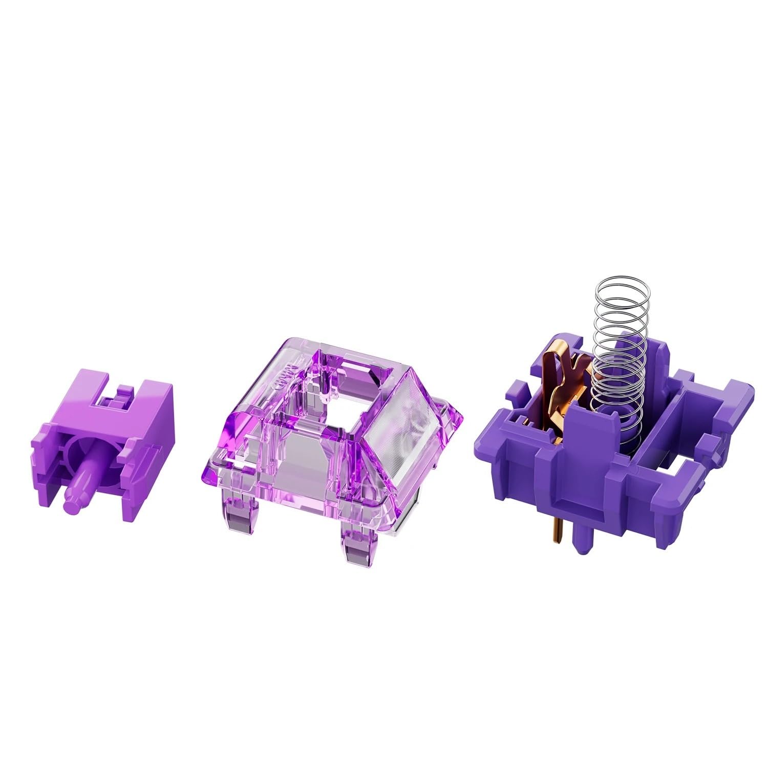 MMD Lavender Purple Pro przełącznik, wstępnie nasmarowany, 5-pinowy dyfuzor LED, przełącznik dotykowy do niestandardowej klawiatury mechanicznej, 90 szt
