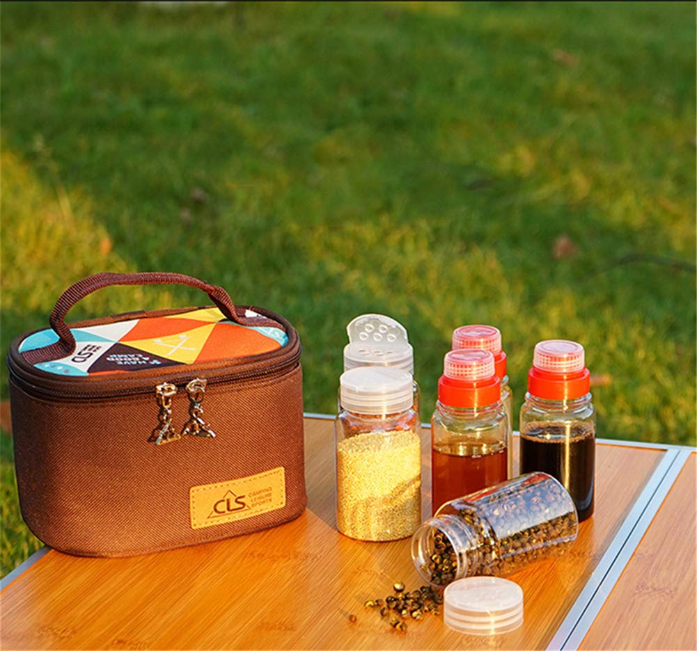 Lot De 10 Pots à épices Portables Avec Sac De Transport, Parfaits Pour Le Camping, Les Barbecues, Les Pique-niques Et Les Voyages
