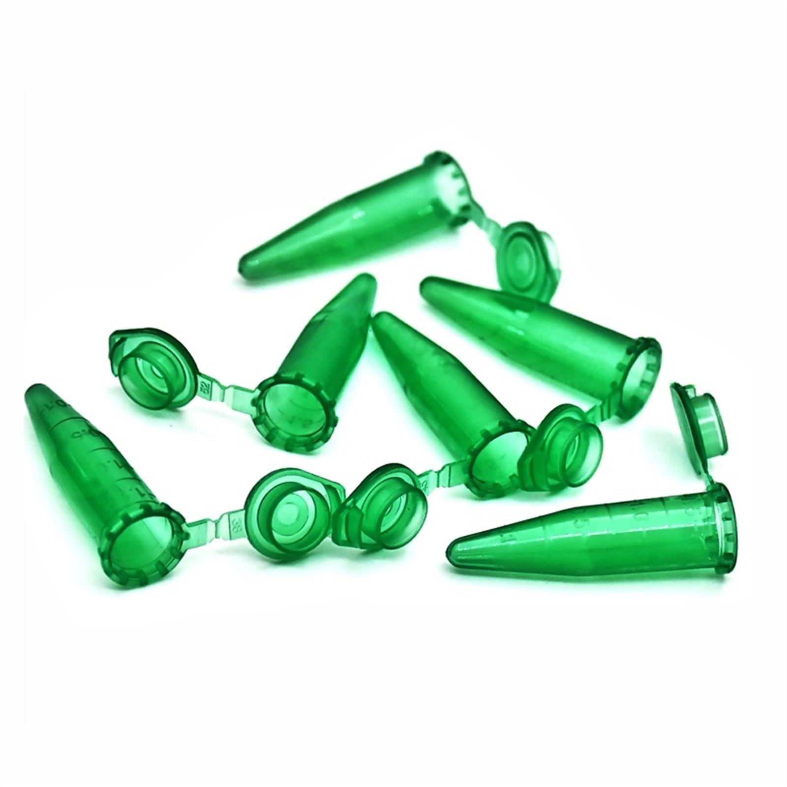 Microprovette Provetta da centrifuga for PCR laboratorio 1,5 ml Punta inferiore EP verde con coperchio chiuso 500/PK