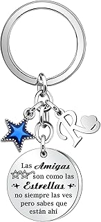 Hcvone Regalo Llavero A-Z 26 Letras Iniciales Para Amigas - Inspirador Llavero Original Para Cumpleaños y Navidad