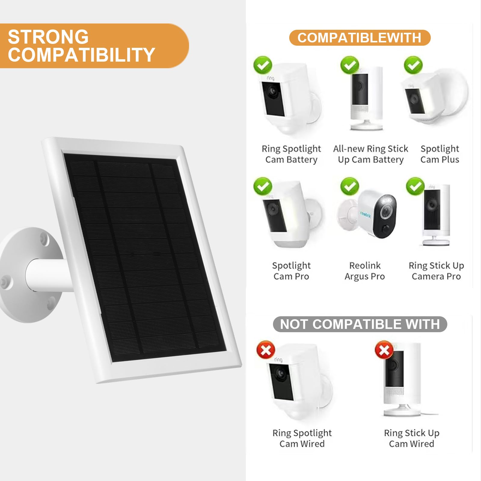 Amazon.com : 5W Solar Panel for Ring Camera Spotlight Cam