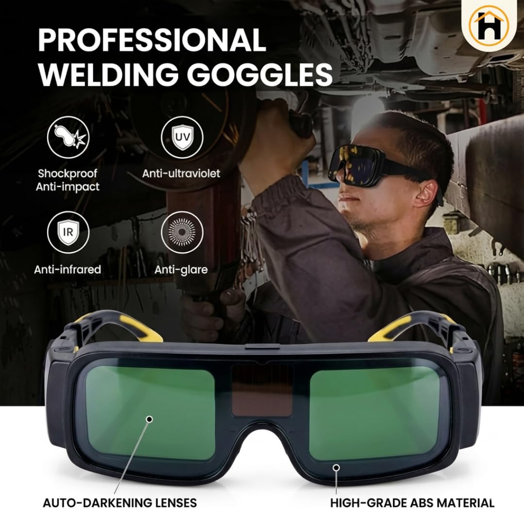 Auto Darkening Welding Goggles - Instant Eye Protection -4