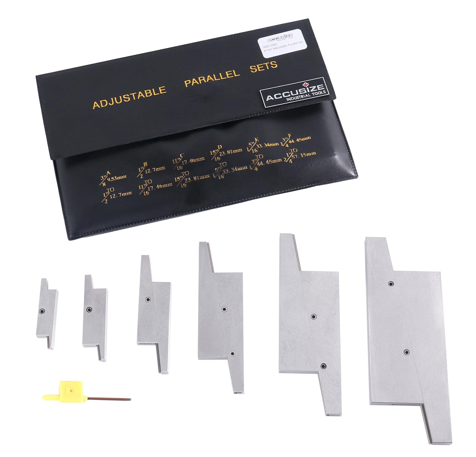 accusize - Lot de 6 paires/set de précision réglables - # EG02-5001