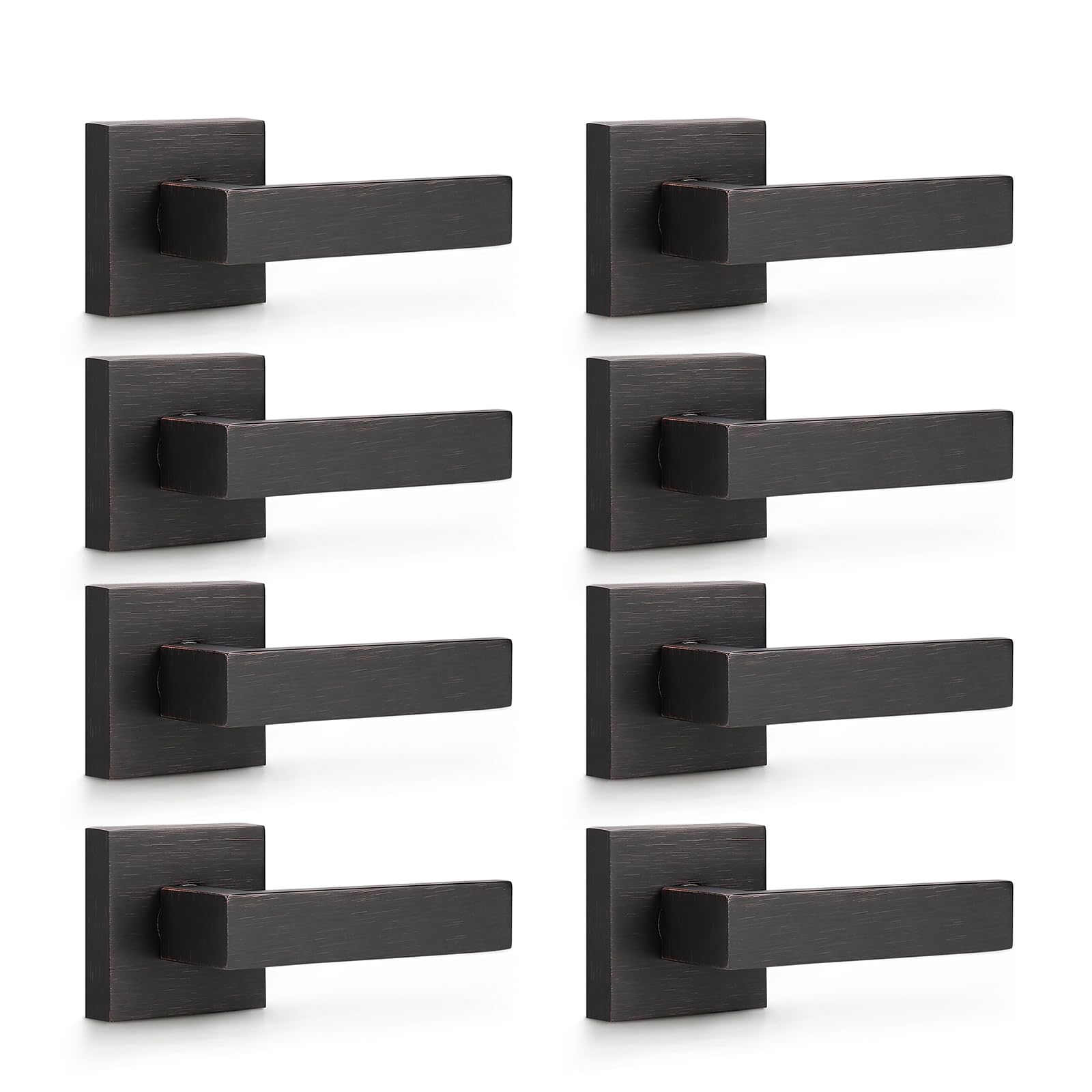 Brushed Nickel Keyed Door Handles - Secure & Stylish -22