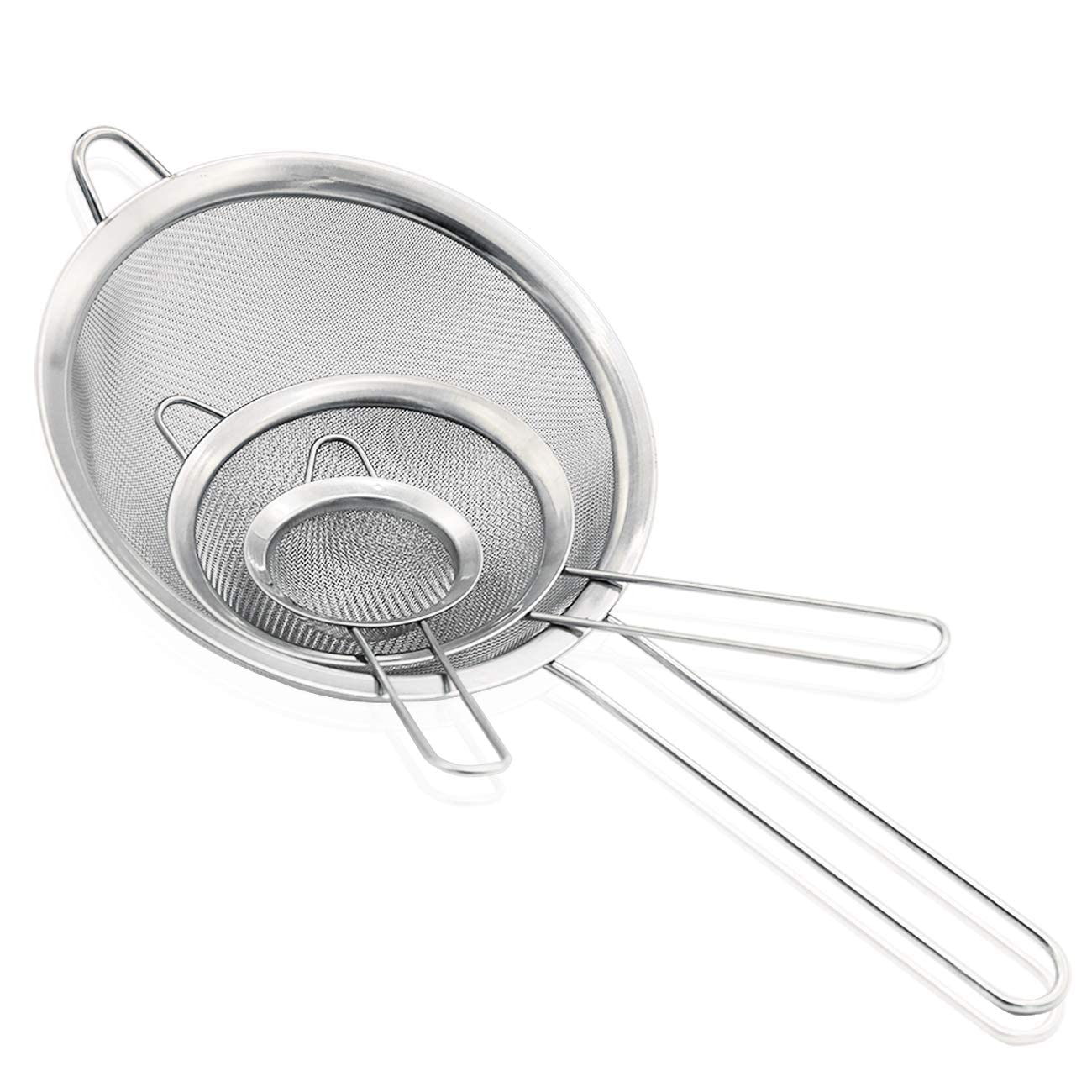 Buy Gharana's Strong Sieves / Strainers Set of 3 Stainless Steel Sieves Tea Strainer Pasta